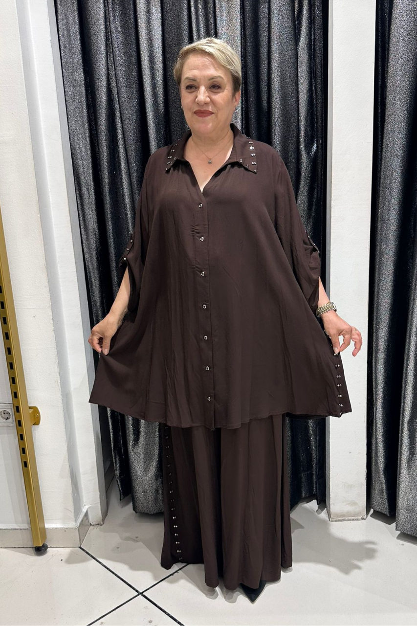 Selma Büyük Beden Rahat Kesim İkili Takım