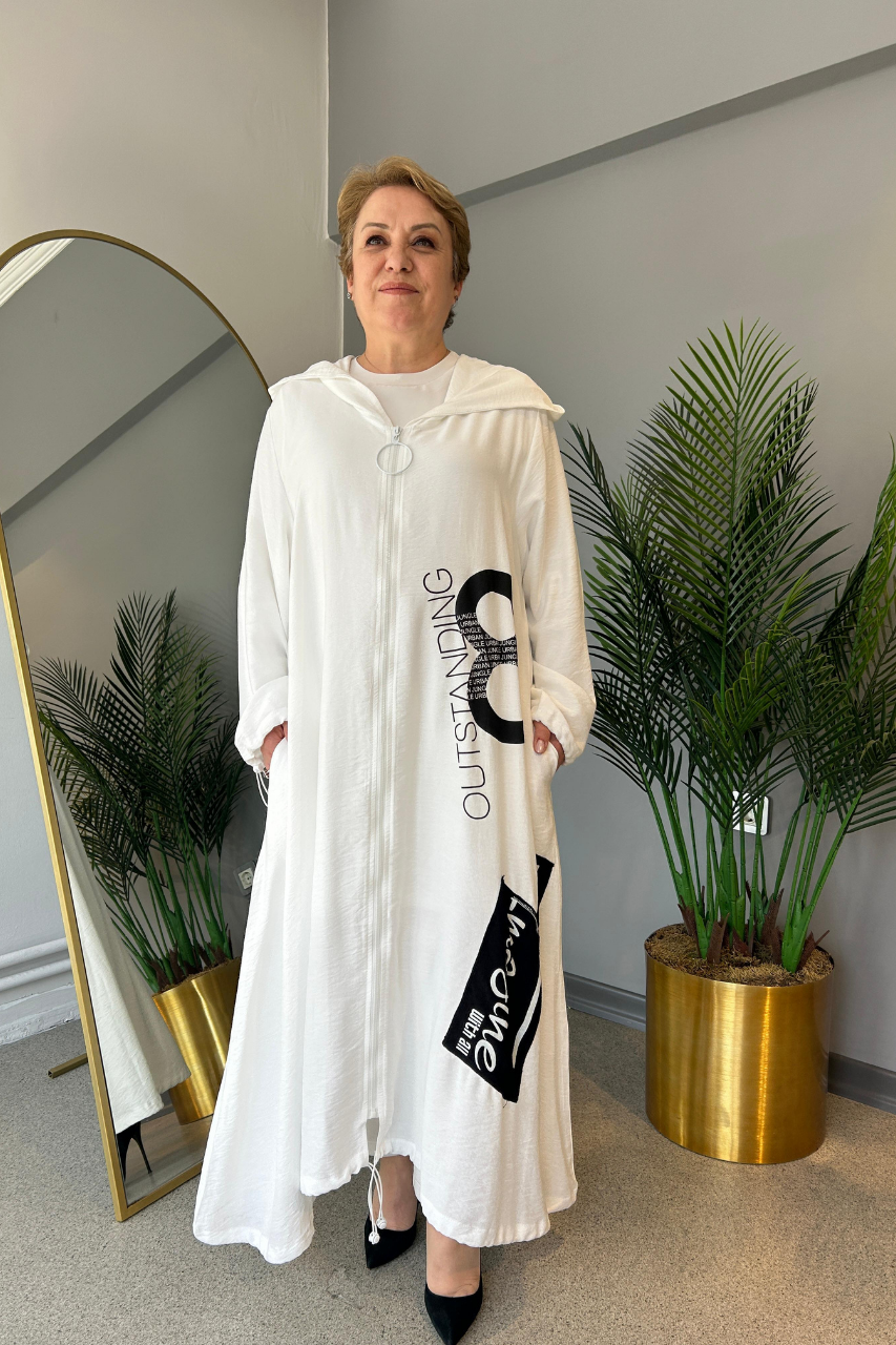 Selma Büyük Beden Tasarım Keten Kap