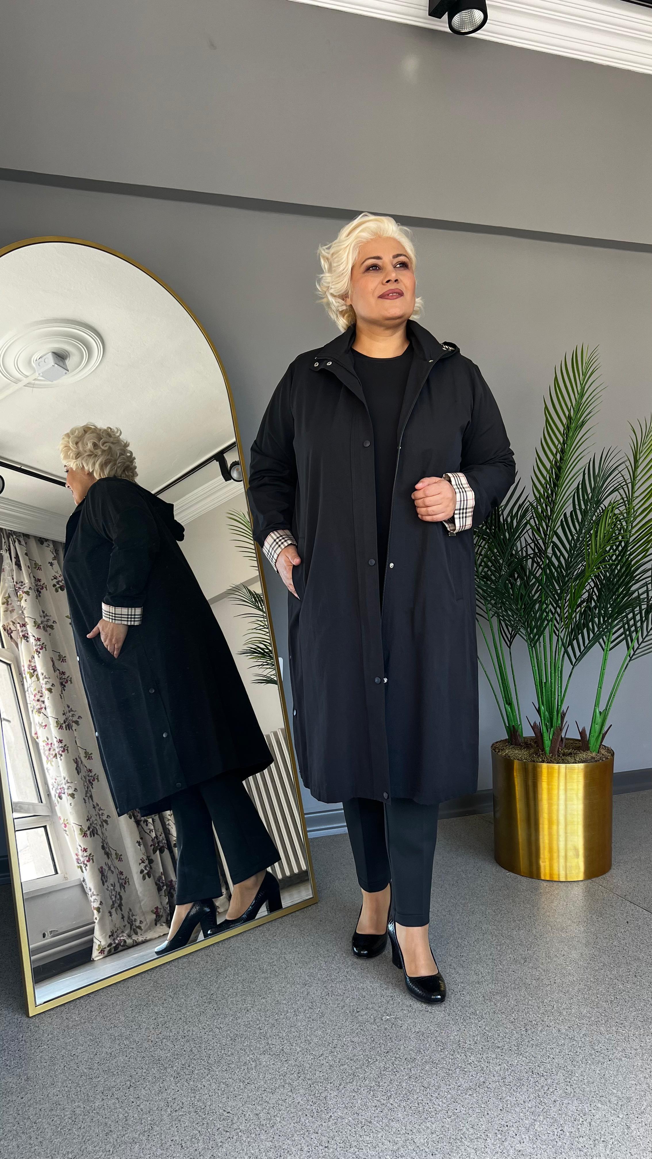 Selma Büyük Beden Trench