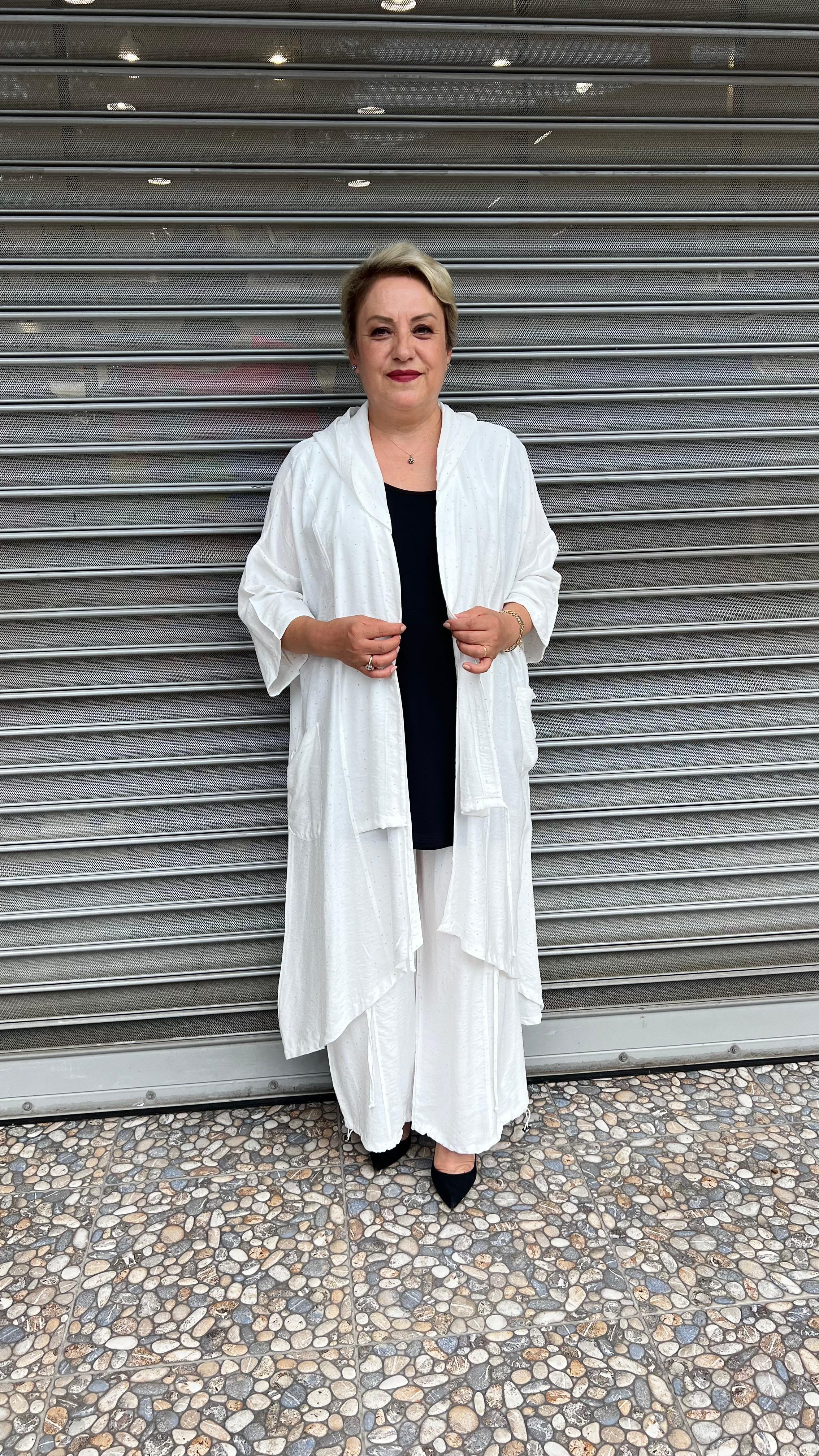 Selma Büyük Beden Yapıştırma Taş Detaylı Takım