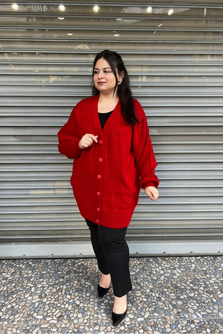 Selma Büyük Beden Yünlü Hırka