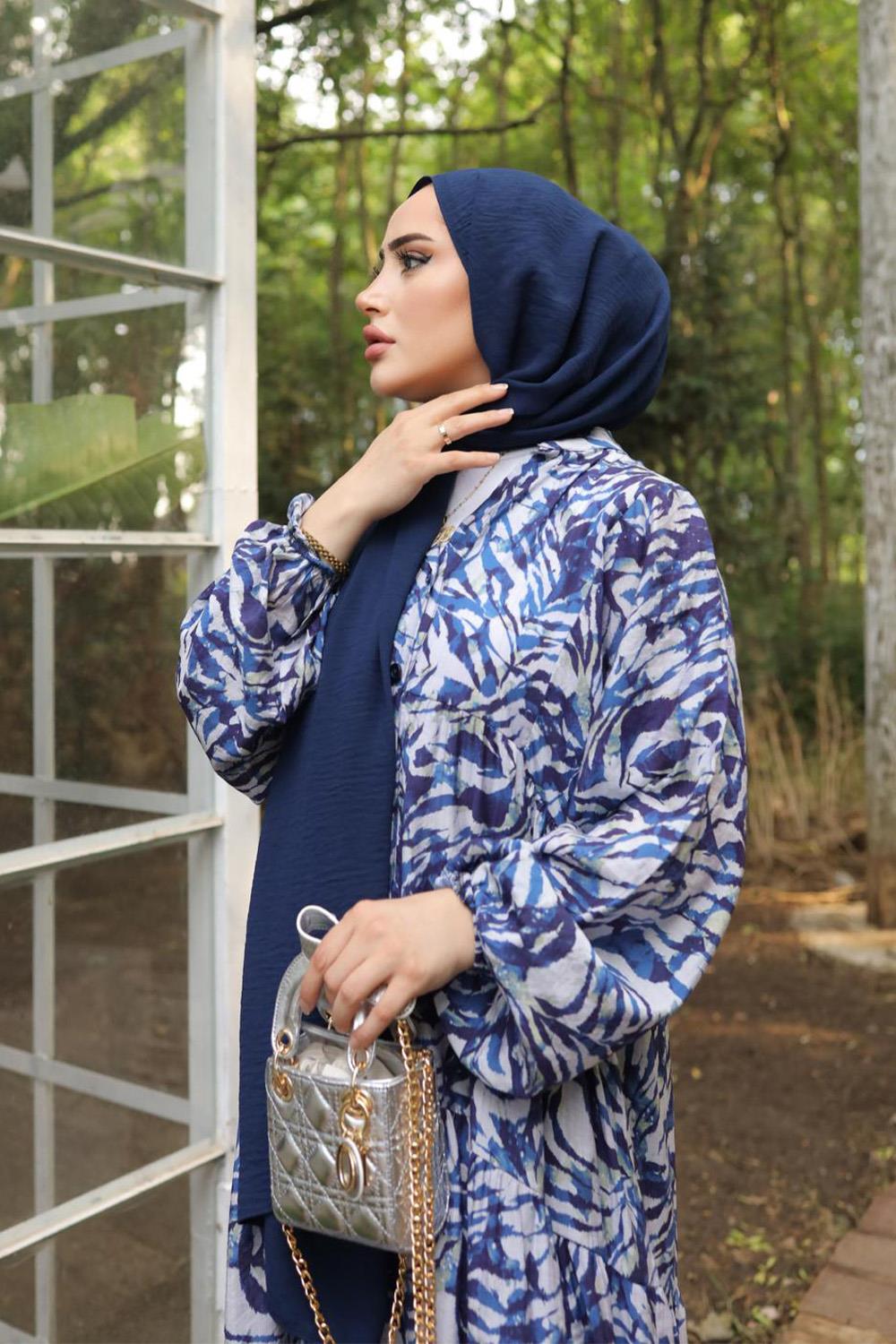 MANGO ELBİSE MAVİ