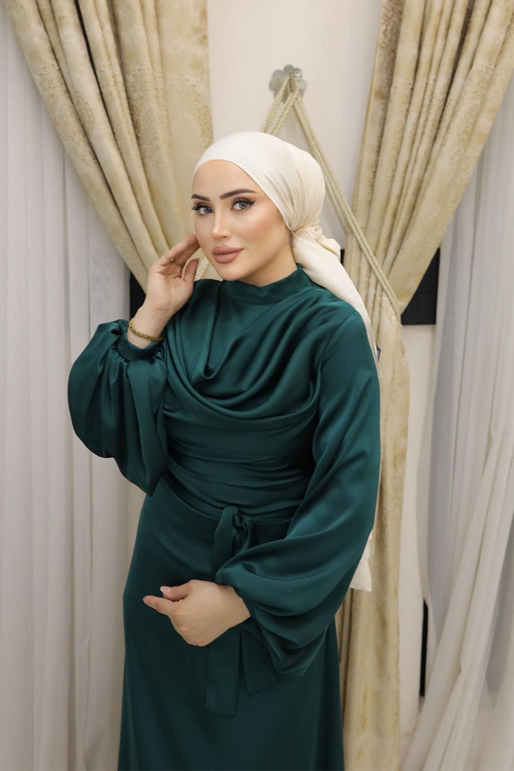 ÖZEL TASARIM ABİYE ZÜMRÜT YEŞİLİ