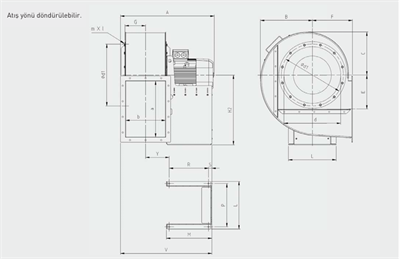  FRX 311 N-2P-2,2kW* ORTA BASINÇLI SALYANGOZ FAN  (6.000 m3/h) 