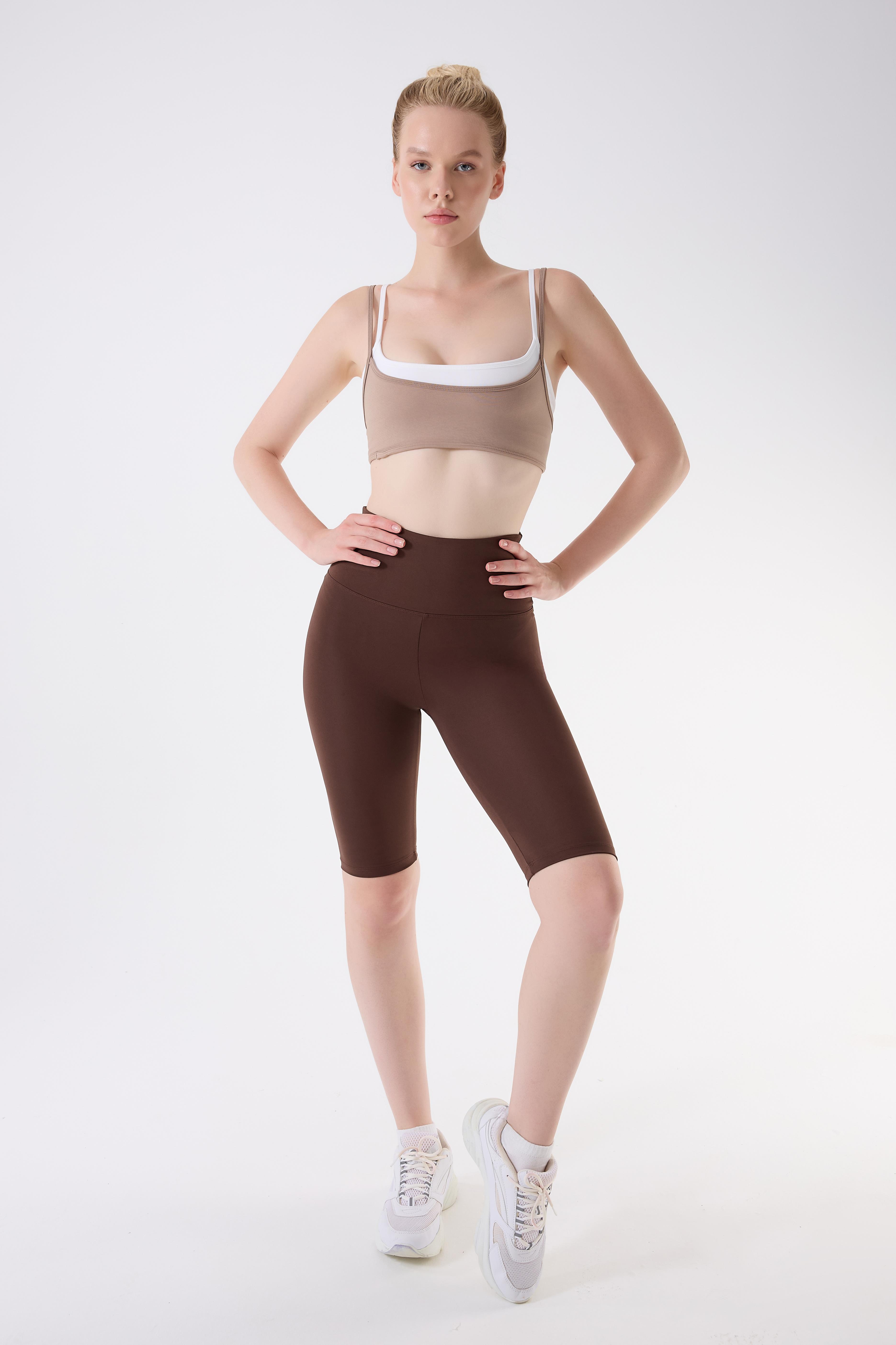 İmaj 705 Kahverengi Renk Ekstra Yumuşak Dokulu, Toparlayıcı ve Esnek Etkili Normal Bel Tayt