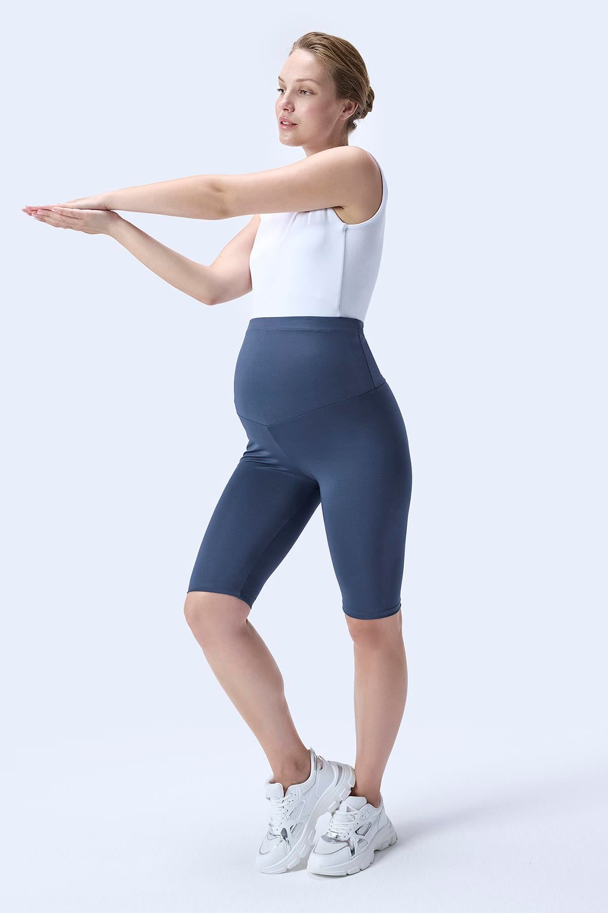 İmaj 349 Gri Renk Toparlayıcı ve Extra Esnek Etkili Yüksek Bel Hamile Tayt