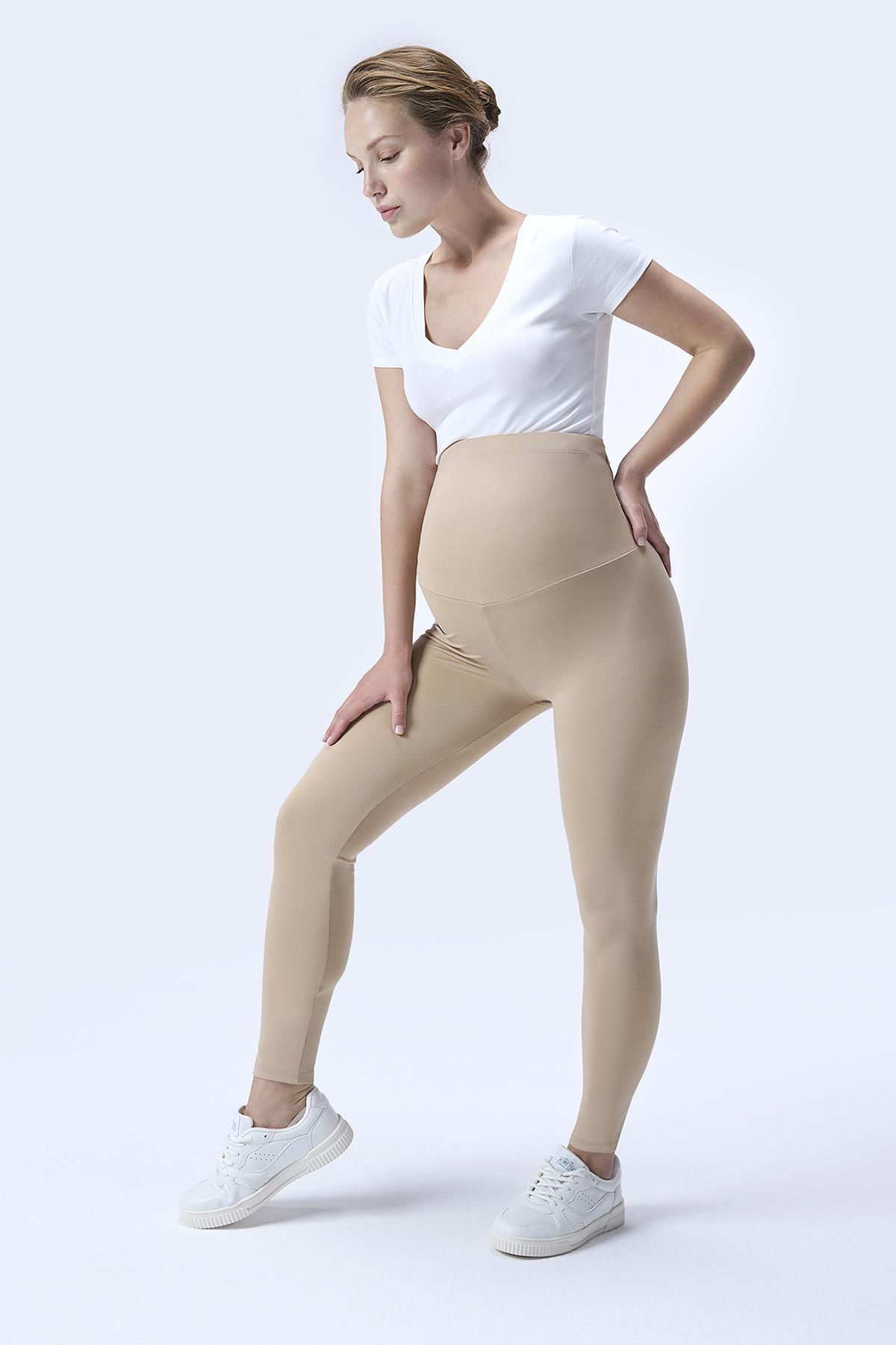 İmaj 344 Bej Renk Toparlayıcı ve Extra Esnek Etkili Yüksek Bel Hamile Tayt