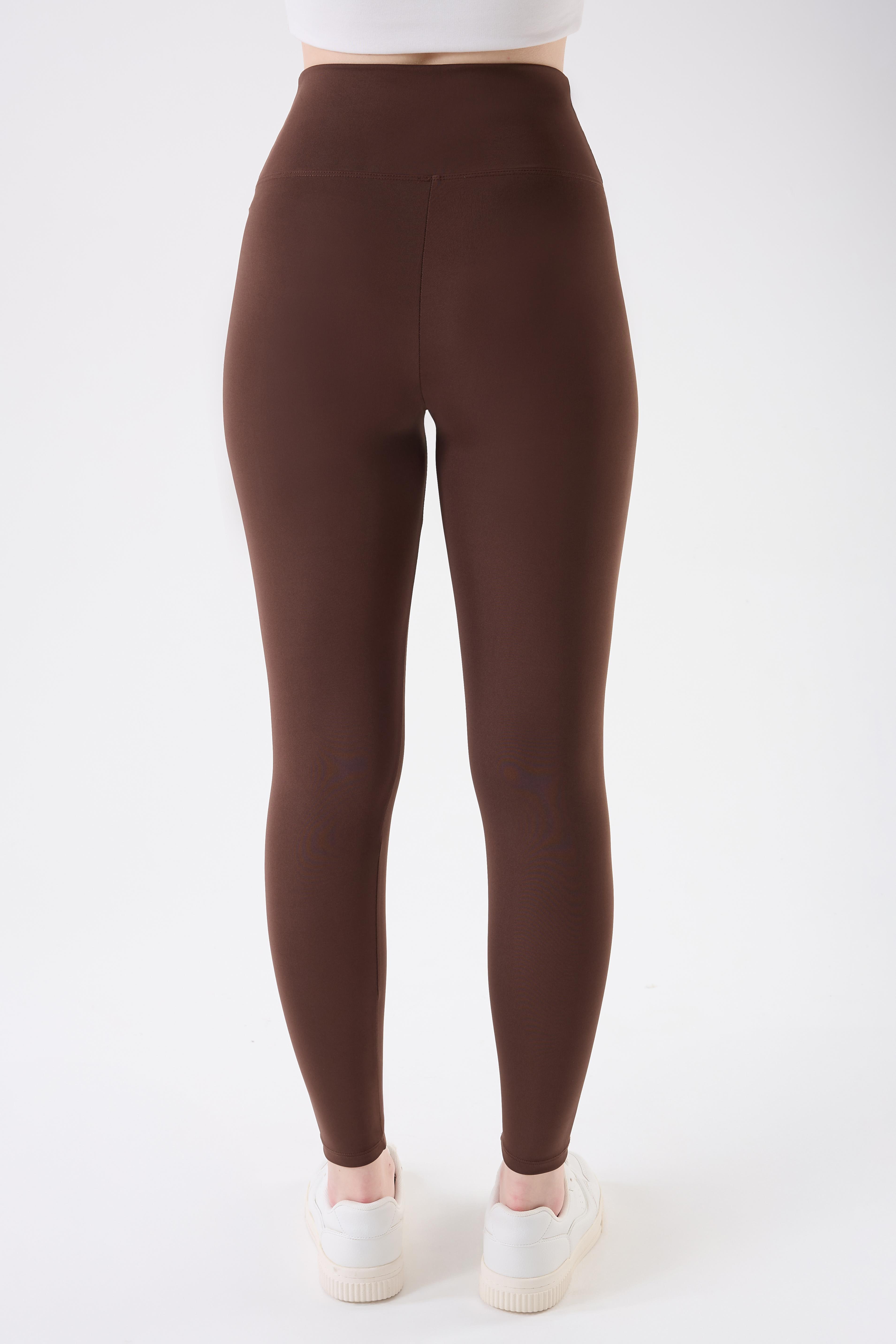 İmaj 490 Kahverengi Renk Toparlayıcı ve Extra Esnek Etkili Yüksek Bel Tayt