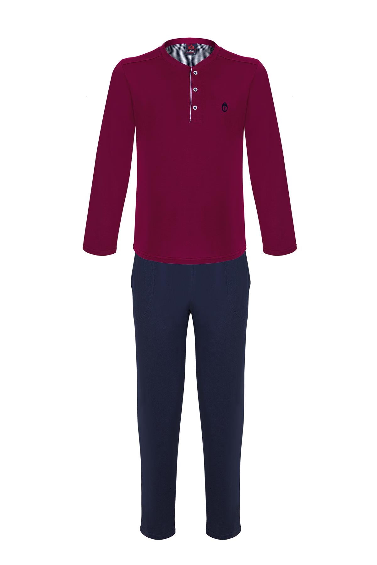 İmaj 8400 Bordo Renk 4 lü Erkek Pijama Takımı