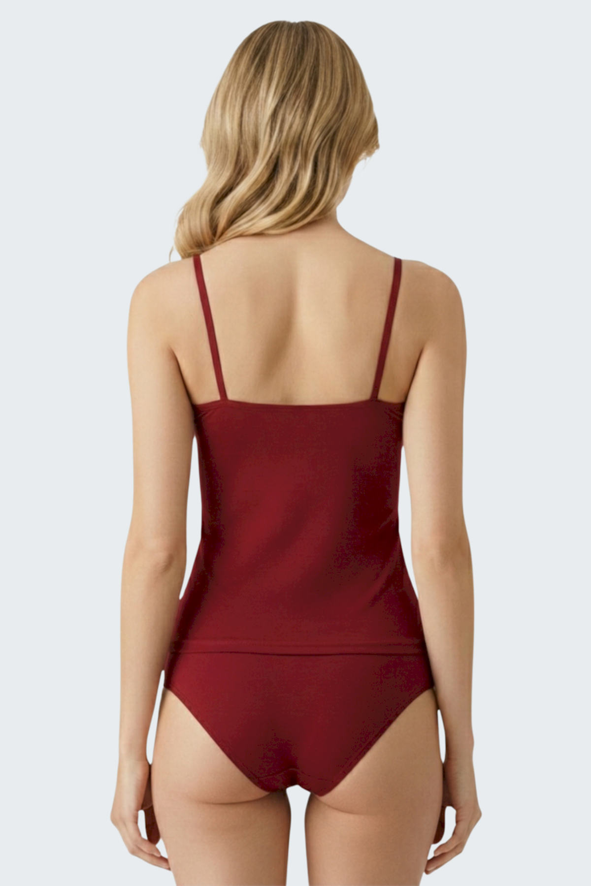 Luw 8700 Bordo Renk 2li Atlet Dantelli Takım