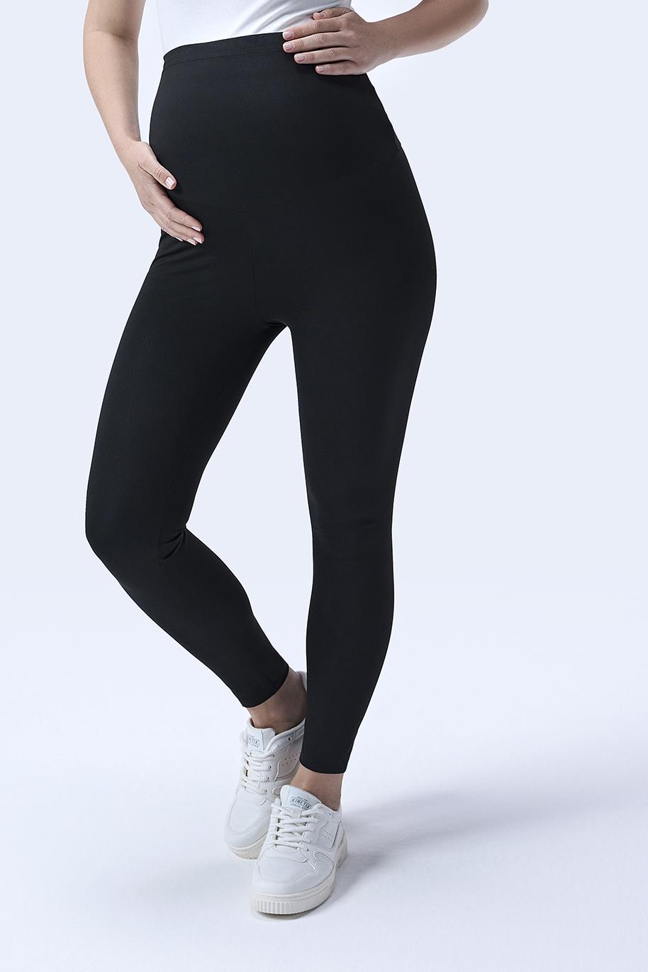 İmaj 585 Siyah Renk Termal Şardonlu Sıcak Tutan Extra Esnek Etkili Yüksek Ayarlanabilir Bel Hamile Tayt