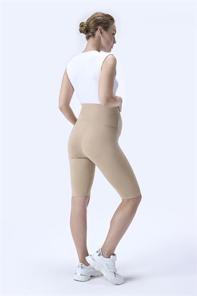 İmaj 715 Bej Renk  Extra Yumuşak Dokulu, Toparlayıcı ve  Esnek Etkili Yüksek Bel Hamile Tayt