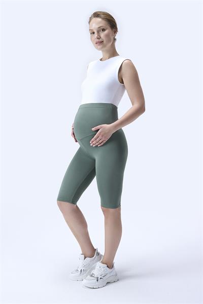 İmaj 715 Yeşil Renk Extra Yumuşak Dokulu, Toparlayıcı ve  Esnek Etkili Yüksek Bel Hamile Tayt