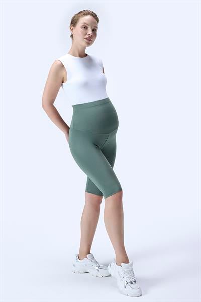 İmaj 715 Yeşil Renk Extra Yumuşak Dokulu, Toparlayıcı ve  Esnek Etkili Yüksek Bel Hamile Tayt