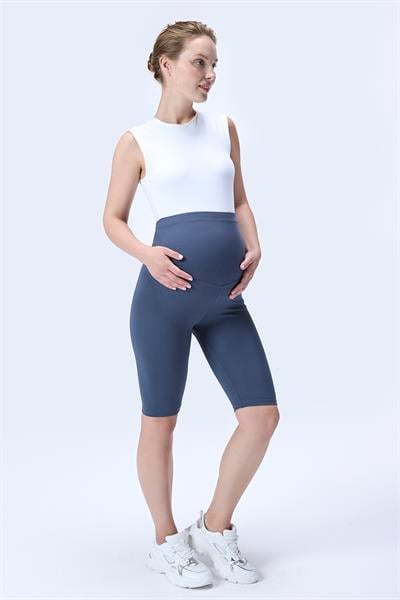 İmaj 715 Gri Renk  Extra Yumuşak Dokulu, Toparlayıcı ve  Esnek Etkili Yüksek Bel Hamile Tayt