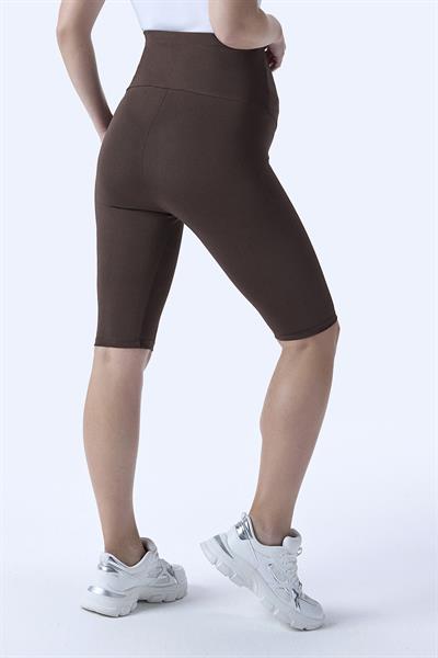 İmaj 715 Kahverengi Renk Extra Yumuşak Dokulu, Toparlayıcı ve  Esnek Etkili Yüksek Bel Hamile Tayt