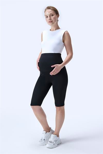 İmaj 715 Siyah Renk Extra Yumuşak Dokulu, Toparlayıcı ve  Esnek Etkili Yüksek Bel Hamile Tayt