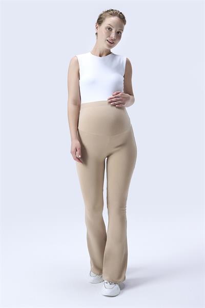 İmaj 716 Bej Renk Extra Yumuşak Dokulu, Toparlayıcı ve  Esnek Etkili Yüksek Bel Hamile Tayt