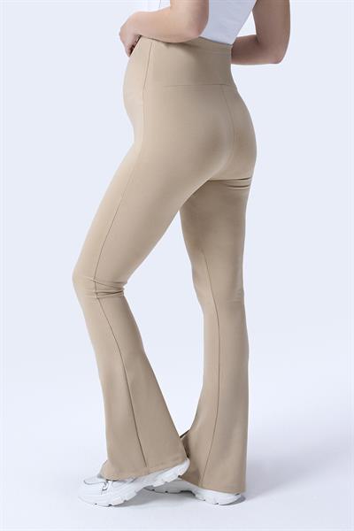 İmaj 716 Bej Renk Extra Yumuşak Dokulu, Toparlayıcı ve  Esnek Etkili Yüksek Bel Hamile Tayt