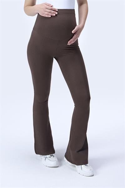 İmaj 716 Kahverengi Renk Extra Yumuşak Dokulu, Toparlayıcı ve  Esnek Etkili Yüksek Bel Hamile Tayt