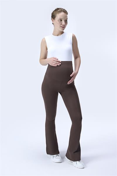 İmaj 716 Kahverengi Renk Extra Yumuşak Dokulu, Toparlayıcı ve  Esnek Etkili Yüksek Bel Hamile Tayt