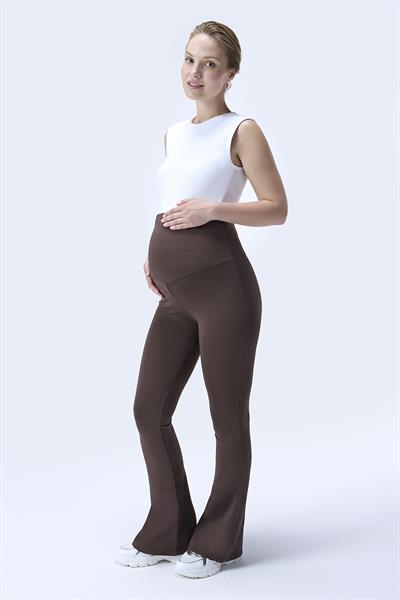 İmaj 716 Kahverengi Renk Extra Yumuşak Dokulu, Toparlayıcı ve  Esnek Etkili Yüksek Bel Hamile Tayt