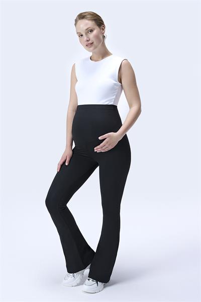 İmaj 716 Siyah Renk Extra Yumuşak Dokulu, Toparlayıcı ve  Esnek Etkili Yüksek Bel Hamile Tayt