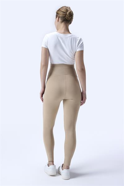 İmaj 714 Bej Renk  Extra Yumuşak Dokulu, Toparlayıcı ve  Esnek Etkili Yüksek Bel Hamile Tayt