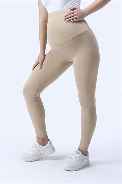 İmaj 714 Bej Renk  Extra Yumuşak Dokulu, Toparlayıcı ve  Esnek Etkili Yüksek Bel Hamile Tayt