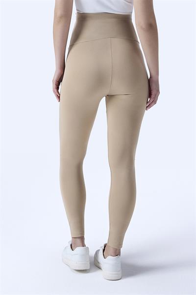 İmaj 714 Bej Renk  Extra Yumuşak Dokulu, Toparlayıcı ve  Esnek Etkili Yüksek Bel Hamile Tayt