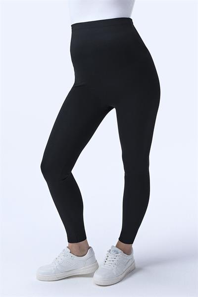 İmaj 714 Siyah Renk Extra Yumuşak Dokulu, Toparlayıcı ve  Esnek Etkili Yüksek Bel Hamile Tayt