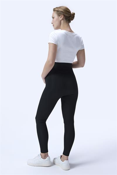 İmaj 714 Siyah Renk Extra Yumuşak Dokulu, Toparlayıcı ve  Esnek Etkili Yüksek Bel Hamile Tayt