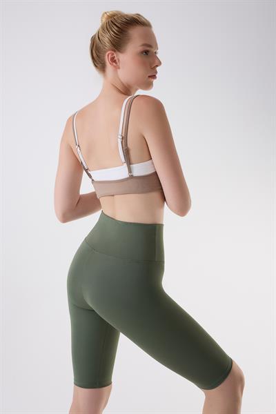 İmaj 705 Yeşil Renk Ekstra Yumuşak Dokulu, Toparlayıcı ve Esnek Etkili Normal Bel Tayt