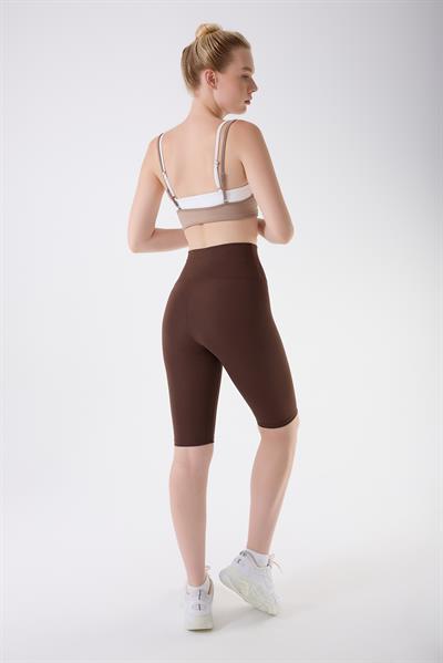 İmaj 705 Kahverengi Renk Ekstra Yumuşak Dokulu, Toparlayıcı ve Esnek Etkili Normal Bel Tayt