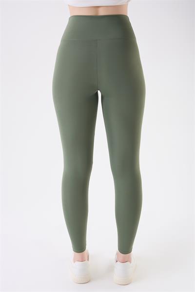 İmaj 706 Yeşil Renk Ekstra Yumuşak Dokulu, Toparlayıcı ve Esnek Etkili Yüksek Bel Tayt