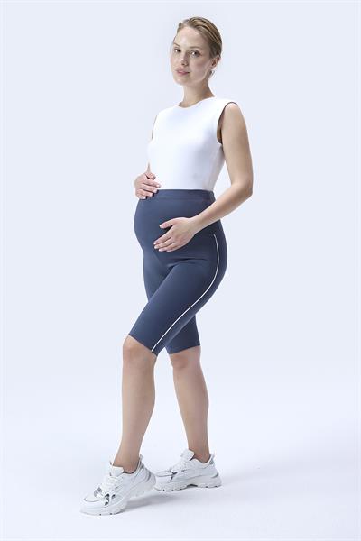 İmaj 357 Gri Renk Biyeli Toparlayıcı ve Extra Esnek Etkili Yüksek Bel Hamile Tayt