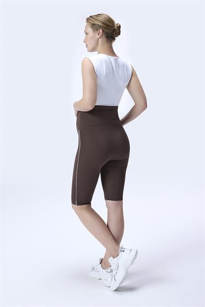 İmaj 357 Kahverengi Renk Biyeli Toparlayıcı ve Extra Esnek Etkili Yüksek Bel Hamile Tayt