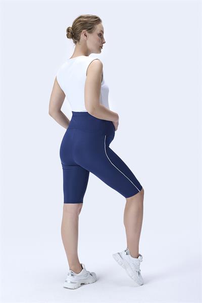 İmaj 357 Lacivert Renk Biyeli Toparlayıcı ve Extra Esnek Etkili Yüksek Bel Hamile Tayt
