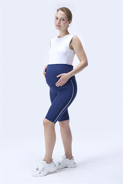 İmaj 357 Lacivert Renk Biyeli Toparlayıcı ve Extra Esnek Etkili Yüksek Bel Hamile Tayt