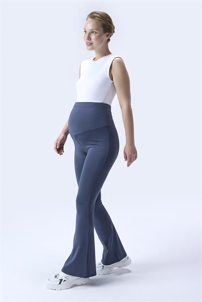 İmaj 436 Gri Renk Toparlayıcı ve Extra Esnek Etkili Yüksek Bel İspanyol Paça Hamile Tayt