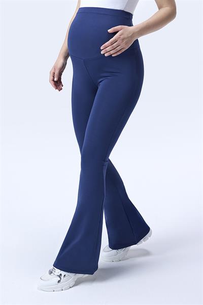 İmaj 436 Lacivert Renk Toparlayıcı ve Extra Esnek Etkili Yüksek Bel İspanyol Paça Hamile Tayt