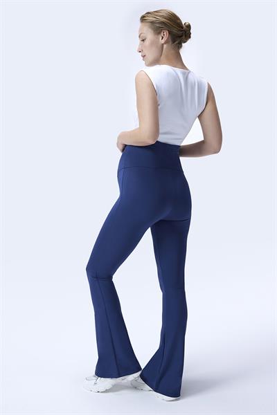 İmaj 436 Lacivert Renk Toparlayıcı ve Extra Esnek Etkili Yüksek Bel İspanyol Paça Hamile Tayt