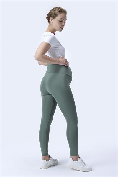 İmaj 344 Yeşil Renk Toparlayıcı ve Extra Esnek Etkili Yüksek Bel Hamile Tayt