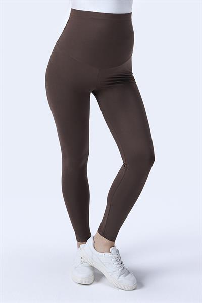 İmaj 344 Kahverengi Renk Toparlayıcı ve Extra Esnek Etkili Yüksek Bel Hamile Tayt