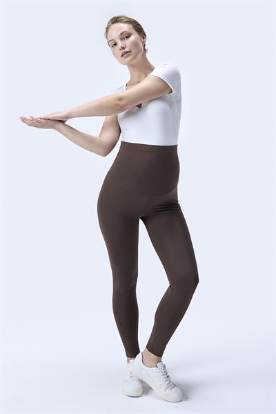 İmaj 344 Kahverengi Renk Toparlayıcı ve Extra Esnek Etkili Yüksek Bel Hamile Tayt