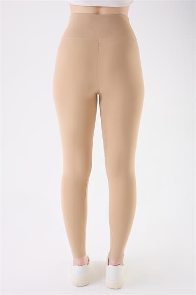 İmaj 490 Bej Renk Toparlayıcı ve Extra Esnek Etkili Yüksek Bel Tayt