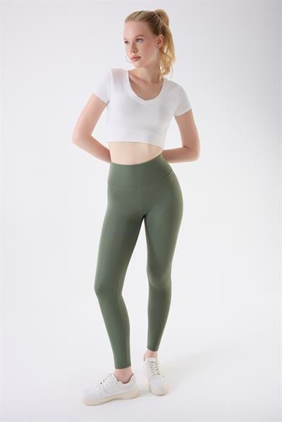 İmaj 490 Yeşil Renk Toparlayıcı ve Extra Esnek Etkili Yüksek Bel Tayt