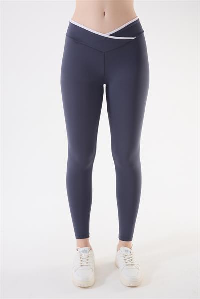 İmaj 489 Gri Renk Toparlayıcı ve Extra Esnek Etkili Normal Bel Tayt