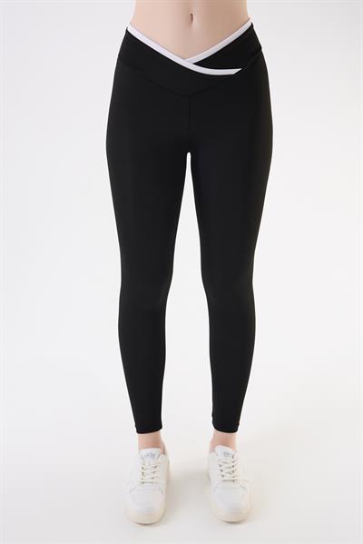 İmaj 489 Siyah Renk Toparlayıcı ve Extra Esnek Etkili Normal Bel Tayt