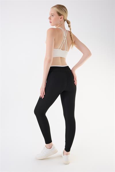 İmaj 489 Siyah Renk Toparlayıcı ve Extra Esnek Etkili Normal Bel Tayt